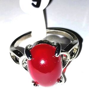 Vintage natural stone ring for women sz 9